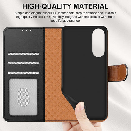 Samsung S25 Edge Leather Wallet Flip Case with 4 Card Slots Money Pocket RFID Blocking Magnetic Closure Kickstand | Shockproof TPU Cover for Galaxy S25 Edge 5G | Free 6D Tempered Glass Screen Protector