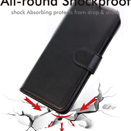 Samsung Galaxy S25 Plus Wallet Case PU Leather with RFID Blocking, 3 Card Slots, Cash Pocket, Adjustable Kickstand, Wrist Strap, Magnetic Closure, Shockproof TPU + FREE 6D Tempered Glass Screen Protector