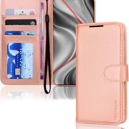 Samsung Galaxy S25 Plus Wallet Case PU Leather with RFID Blocking, 3 Card Slots, Cash Pocket, Adjustable Kickstand, Wrist Strap, Magnetic Closure, Shockproof TPU + FREE 6D Tempered Glass Screen Protector