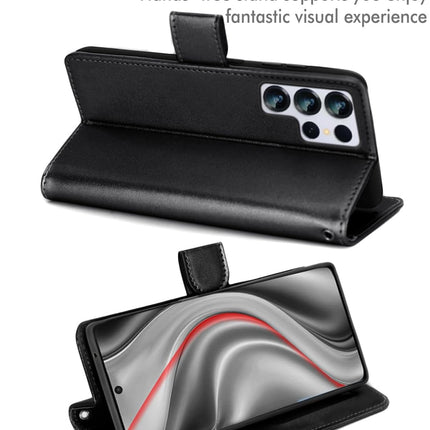 Samsung Galaxy S25 Ultra Wallet Case PU Leather RFID Blocking 3 Card Slots Cash Pocket Adjustable Kickstand Magnetic Closure Wrist Strap Shockproof TPU S Pen Access Folio Flip Cover + FREE 6D Tempered Glass Screen Protector