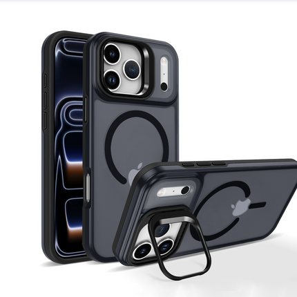 MagSafe Camera Stand Case for iPhone 17 Pro + 1 Pack Tempered Glass Screen Protector (KIT)