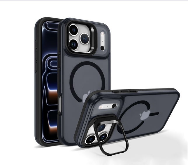 MagSafe Camera Stand Case for iPhone 17 Pro + 1 Pack Tempered Glass Screen Protector (KIT)
