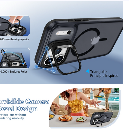 MagSafe Camera Stand Case for iPhone 17 Pro + 1 Pack Tempered Glass Screen Protector (KIT)