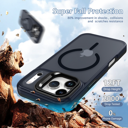 MagSafe Camera Stand Case for iPhone 17 Pro + 1 Pack Tempered Glass Screen Protector (KIT)