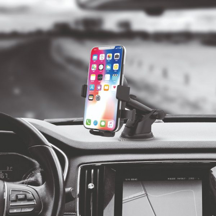 Suction Cup 360° Rotation Car Phone Holder Adjustable Dashboard & Windshield Mount H6 | Universal Mobile Holder for iPhone Samsung Android | Extendable Arm 11-20cm Strong Grip Smartphone Stand