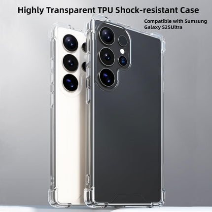 Samsung Galaxy S25 Ultra Case 6.9" Crystal Clear Transparent TPU Shockproof Drop-Proof Four-Corner Air Cushion Ultra-Thin Ultra-Light Wireless Charging Washable Protective Cover + FREE 6D Tempered Glass Screen Protector