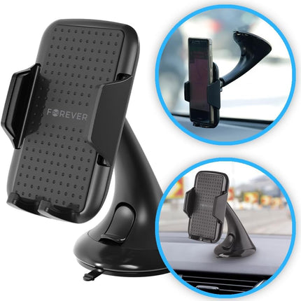 Universal Windshield Car Phone Holder Mount, 360° Rotating Dashboard Suction Cup Phone Stand for iPhone, Samsung Galaxy, All Smartphones 5.5–8.5cm Wide – Super Strong Grip