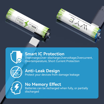 Rechargeable 4*AA Li-ion 2220mWh Battery