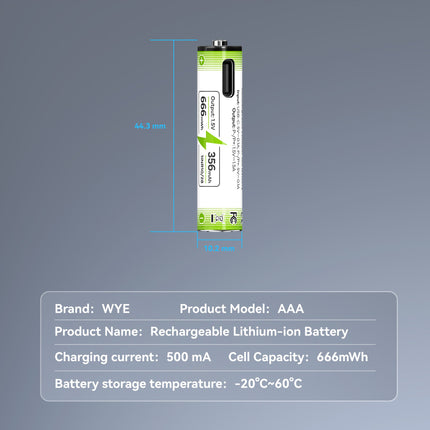 Rechargeable 4*AA Li-ion 2220mWh Battery