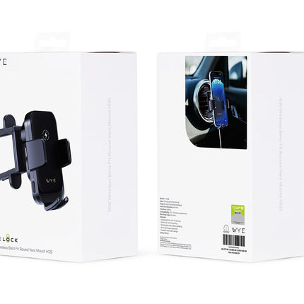15W Wireless Benz Fit Round Vent Mount H125