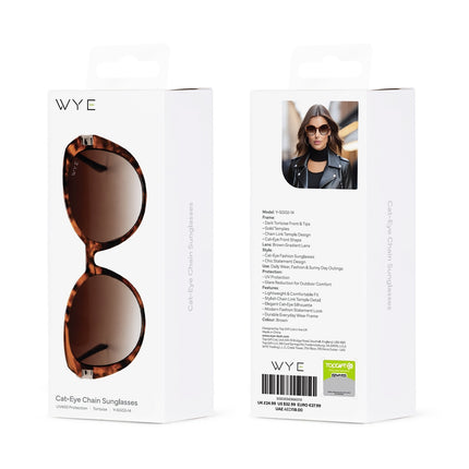 Sports Sunglasses Cat-Eye Chain