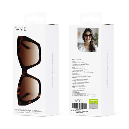 Sports Sunglasses Oversized Cat-Eye