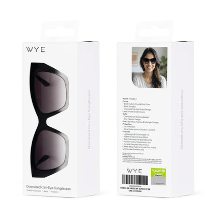 Sports Sunglasses Oversized Cat-Eye