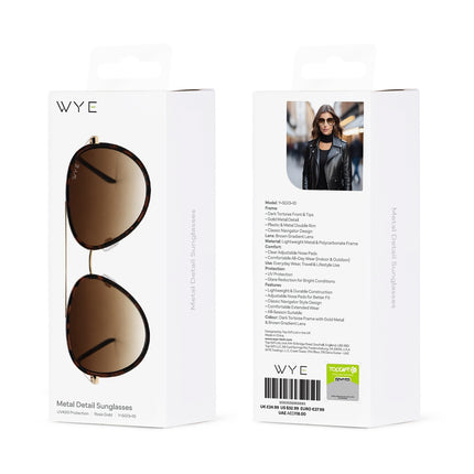 Sports Sunglasses Metal Detail
