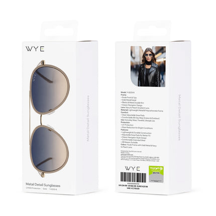 Sports Sunglasses Metal Detail