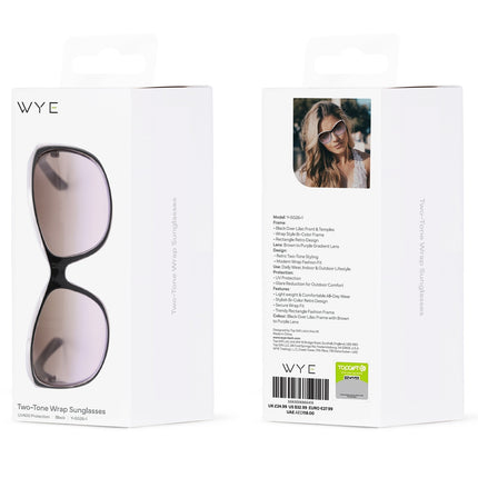 Sports Sunglasses Two-Tone Wrap