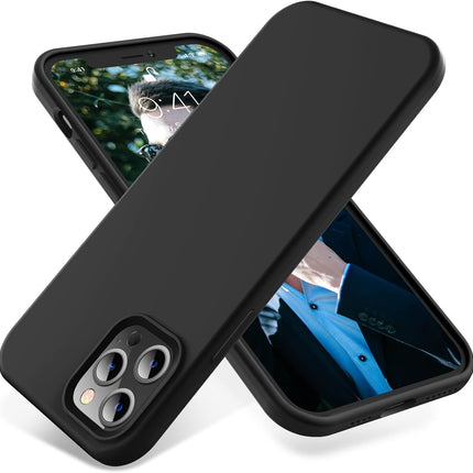 Premium Silicone Case for iPhone 12 Pro Max (6.7") Full Body Protection + FREE 6D Tempered Glass Screen Protector | Soft Touch Slim Shockproof Cover