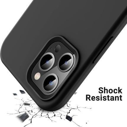 Premium Silicone Case for iPhone 12 Pro Max (6.7") Full Body Protection + FREE 6D Tempered Glass Screen Protector | Soft Touch Slim Shockproof Cover