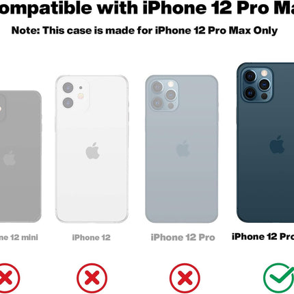 Premium Silicone Case for iPhone 12 Pro Max (6.7") Full Body Protection + FREE 6D Tempered Glass Screen Protector | Soft Touch Slim Shockproof Cover