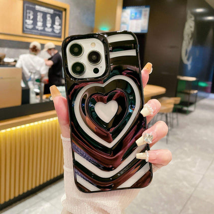 iPhone 12 Pro Max Heart Printed TPU Case + FREE 6D Tempered Glass Screen Protector