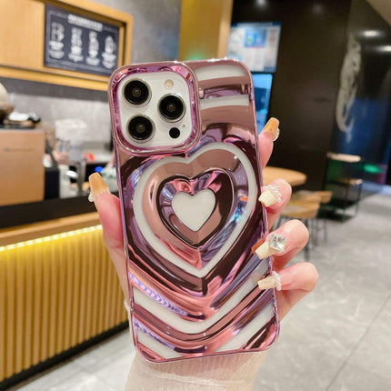 iPhone 12 Pro Max Heart Printed TPU Case + FREE 6D Tempered Glass Screen Protector