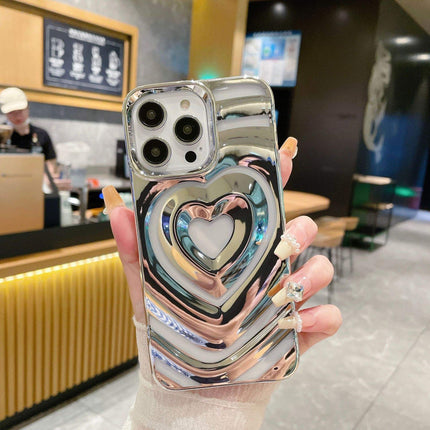 iPhone 12 Pro Max Heart Printed TPU Case + FREE 6D Tempered Glass Screen Protector