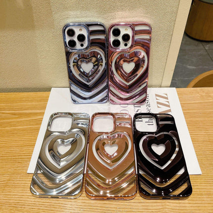 iPhone 12 Pro Max Heart Printed TPU Case + FREE 6D Tempered Glass Screen Protector
