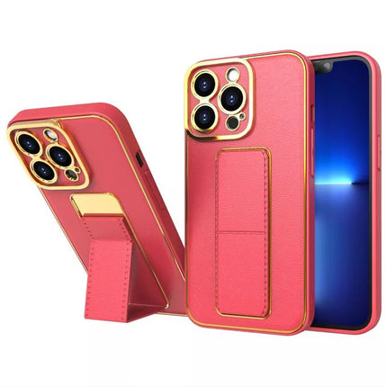 iPhone 12 Pro Max Back Case With Folding Stand + FREE 6D Tempered Glass Screen Protector