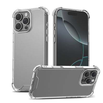 iPhone 16 Pro Clear Anti-Shock Armor Case – Rugged Protective Cover + FREE 6D Tempered Glass Screen Protector