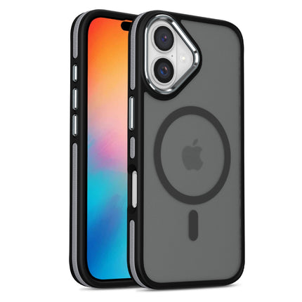 iPhone 16 LuxLite Shield Bicolor MagSafe Case – Shockproof TPU Cover + FREE 6D Tempered Glass