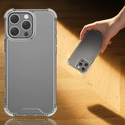 iPhone 16 Pro Clear Anti-Shock Armor Case – Rugged Protective Cover + FREE 6D Tempered Glass Screen Protector