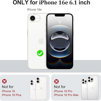 iPhone 16E Soft Matte Silicone Case – Slim Shockproof Cover + FREE 6D Tempered Glass Screen Protector