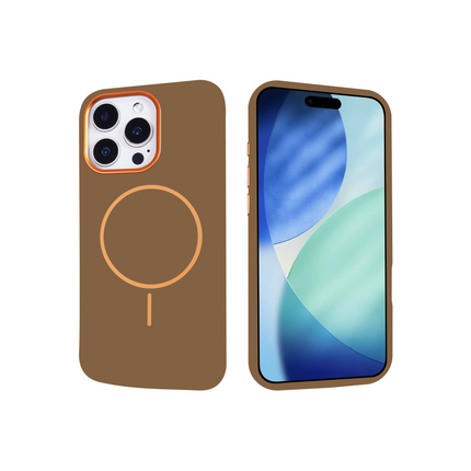 iPhone 15 Pro Max MagRing SoftTouch Case – Magnetic Shockproof Silicone Cover + FREE 6D Tempered Glass Screen Protector