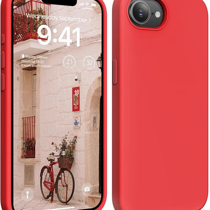 iPhone 16E Soft Matte Silicone Case – Slim Shockproof Cover + FREE 6D Tempered Glass Screen Protector