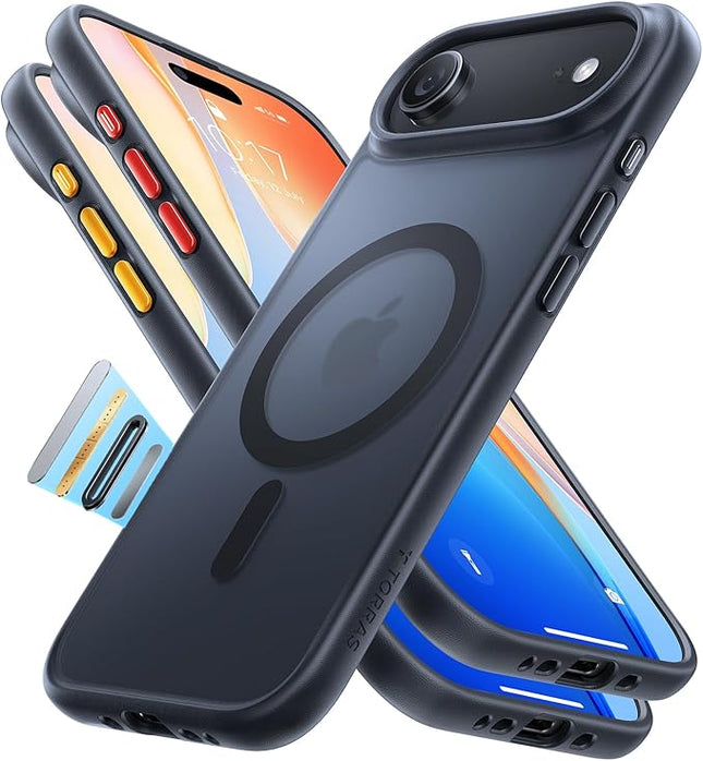 iPhone 17 Air Hard TPU Clear MagSafe Case + 1 Pack Tempered Glass Screen Protector – Slim, Magnetic, Shockproof (KIT)