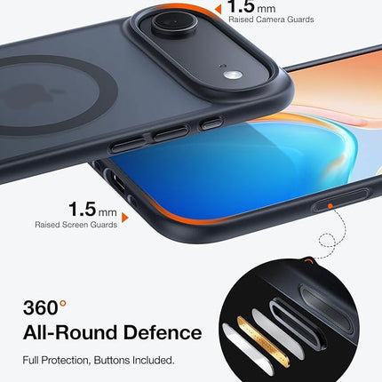 iPhone 17 Air Hard TPU Clear MagSafe Case + 1 Pack Tempered Glass Screen Protector – Slim, Magnetic, Shockproof (KIT)