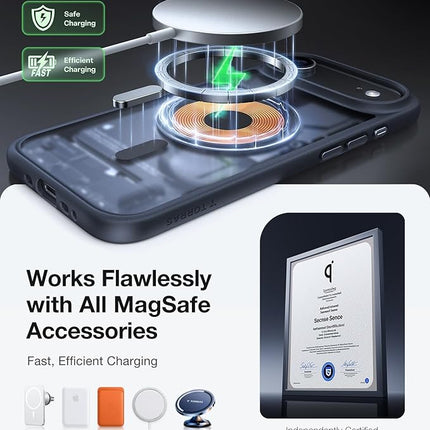 iPhone 17 Air Hard TPU Clear MagSafe Case + 1 Pack Tempered Glass Screen Protector – Slim, Magnetic, Shockproof (KIT)