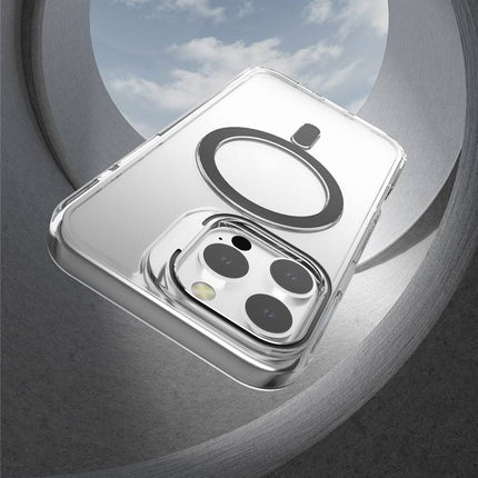 iPhone 16 Pro Transparent TPU MagSafe Case with Colourful Trim – Shockproof Clear Cover + FREE 6D Tempered Glass Screen Protector