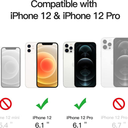 MagSafe Clear Case for iPhone 12 / iPhone 12 Pro (6.1”) – Shockproof Bumper, Anti-Scratch Crystal Clear Back + FREE 6D Tempered Glass Screen Protector