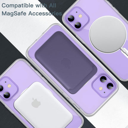 MagSafe Clear Case for iPhone 12 / iPhone 12 Pro (6.1”) – Shockproof Bumper, Anti-Scratch Crystal Clear Back + FREE 6D Tempered Glass Screen Protector