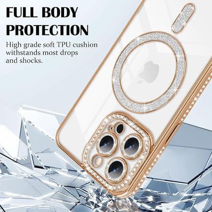 iPhone 16 Pro Max LuxeGuard Shiny Case + Free 6D Tempered Glass Screen Protector