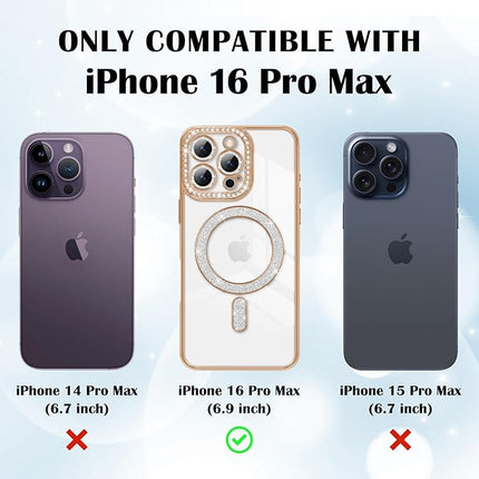 iPhone 16 Pro Max LuxeGuard Shiny Case + Free 6D Tempered Glass Screen Protector