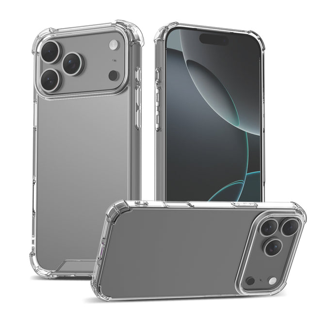 iPhone 17 Pro Clear Anti Shock Armour Case + 1 Pack Tempered Glass Screen Protector (KIT)