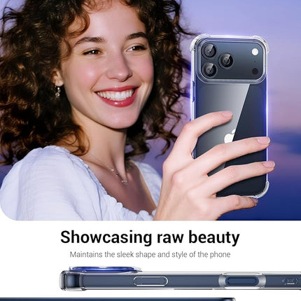 iPhone 17 Pro Clear Anti Shock Armour Case + 1 Pack Tempered Glass Screen Protector (KIT)