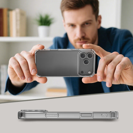 iPhone 17 Pro Clear Anti Shock Armour Case + 1 Pack Tempered Glass Screen Protector (KIT)