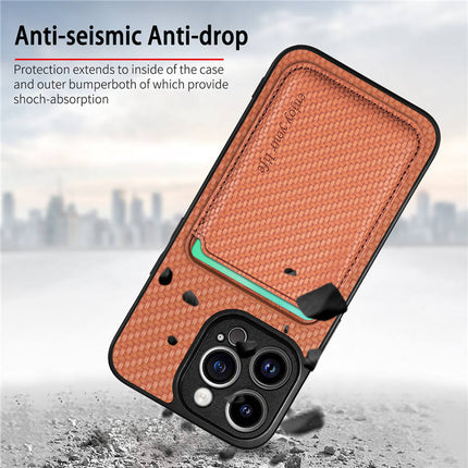 iPhone 15 Pro Max Magnetic Card Slot Case – MagSafe Wallet Shockproof Cover + FREE 6D Tempered Glass Screen Protector