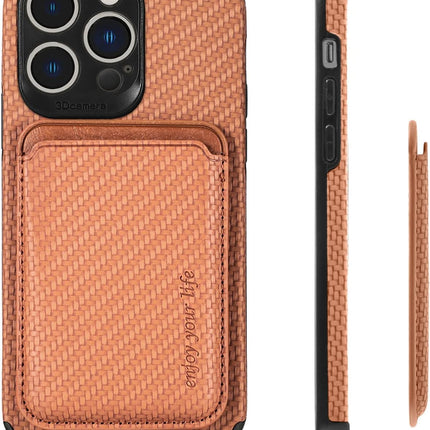 iPhone 15 Pro Max Magnetic Card Slot Case – MagSafe Wallet Shockproof Cover + FREE 6D Tempered Glass Screen Protector