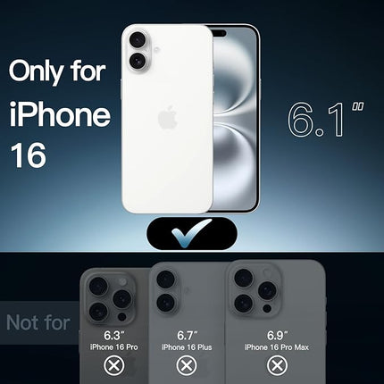 iPhone 16 Clear MagSafe Case – Magnetic Shockproof Transparent Cover + FREE 6D Tempered Glass Screen Protector