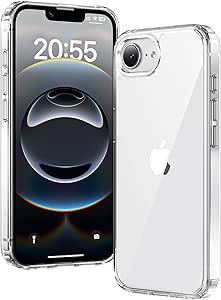 Clear Case for iPhone 16E – Ultra Thin Shockproof TPU Anti-Yellowing Cover + FREE 6D Tempered Glass Screen Protector