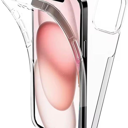 iPhone 11 Pro Max 360° Full-Body Clear Case — TPU Front Screen Cover + Hard PC Back + Military-Grade Drop Protection + FREE 6D Tempered Glass Screen Protector